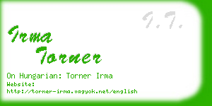 irma torner business card